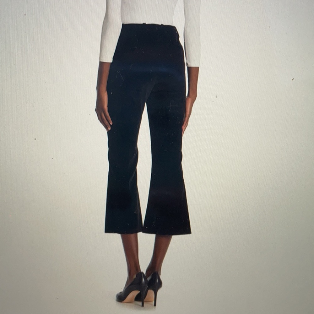 Suistudio Robin flare velvet cropped pants